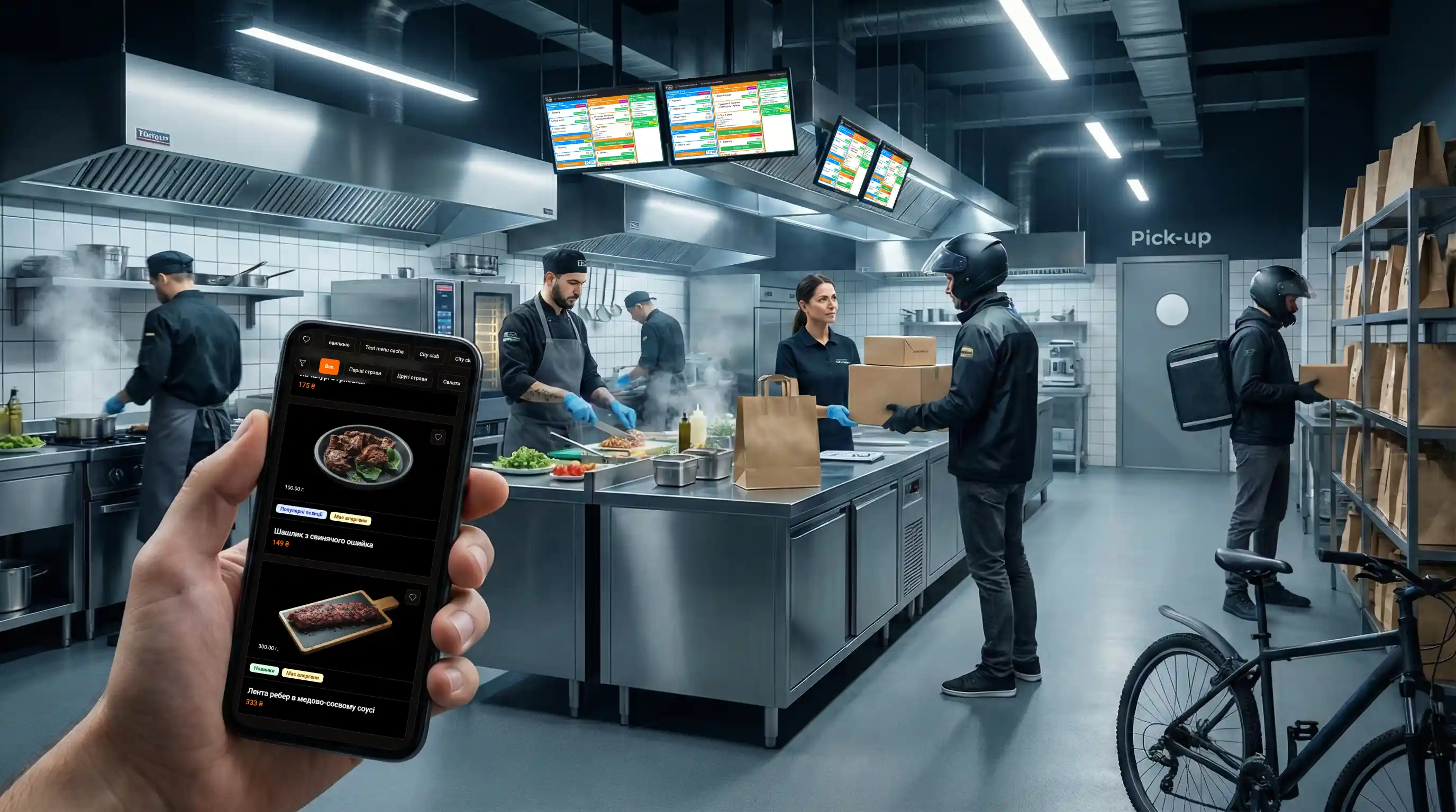 Картинка Dark Kitchen Eat Scan Pay